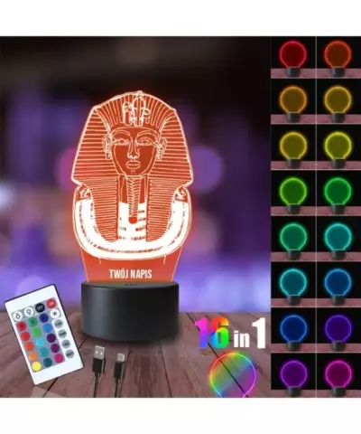 Lampka Nocna 3D LED LAMP Tutenchamon Egipt