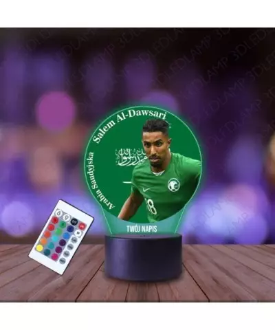 Lampka Nocna 3D LED LAMP z Nadrukiem Mundial Arabia Saudyjska