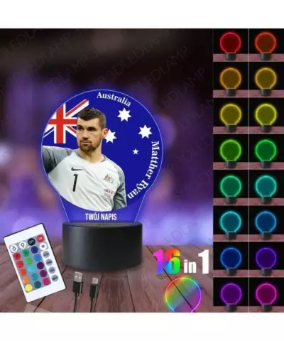 Lampka Nocna 3D LED LAMP z Nadrukiem Mundial Australia