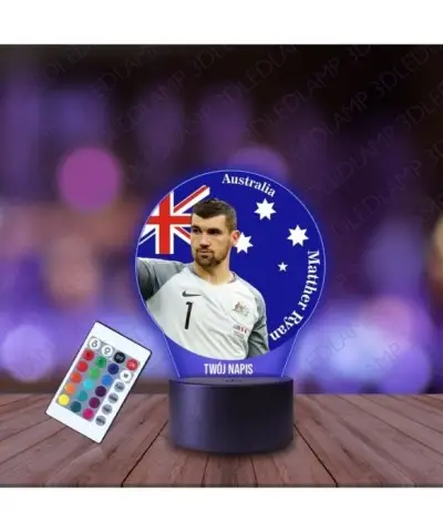 Lampka Nocna 3D LED LAMP z Nadrukiem Mundial Australia