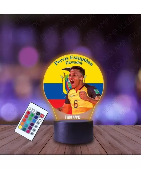Lampka Nocna 3D LED LAMP z Nadrukiem Mundial Ekwador