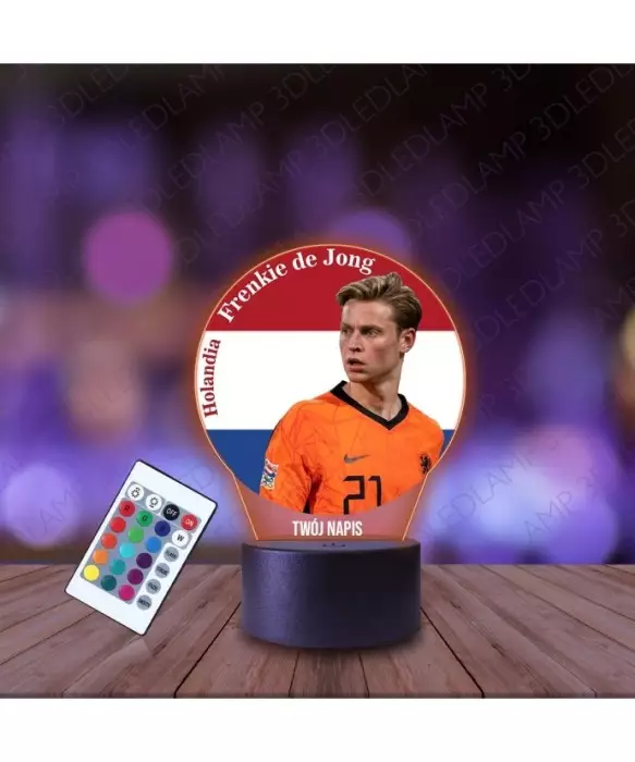 Lampka Nocna 3D LED LAMP z Nadrukiem Mundial Holandia