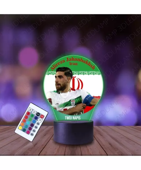 Lampka Nocna 3D LED LAMP z Nadrukiem Mundial Iran