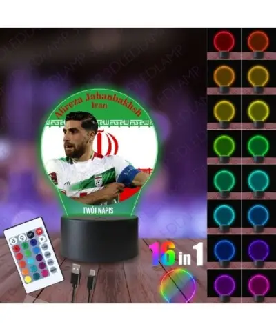 Lampka Nocna 3D LED LAMP z Nadrukiem Mundial Iran