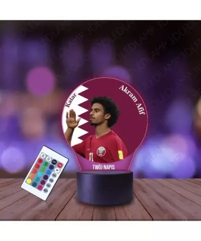 Lampka Nocna 3D LED LAMP z Nadrukiem Mundial Katar