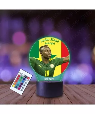 Lampka Nocna 3D LED LAMP z Nadrukiem Mundial Senegal