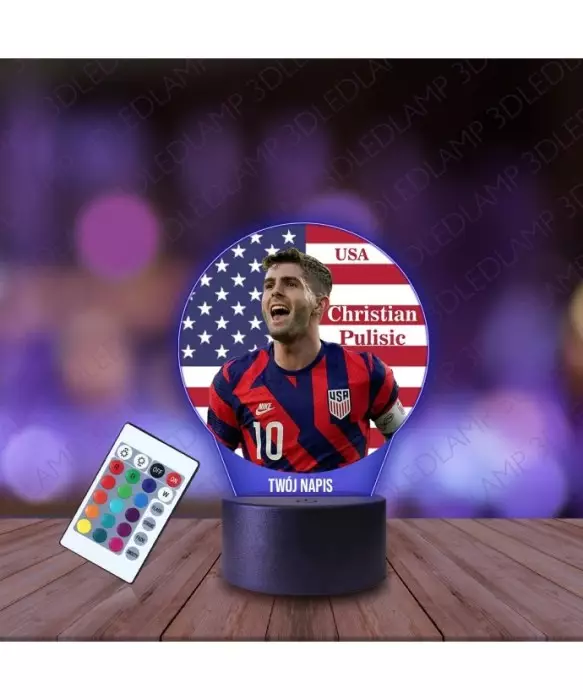 Lampka Nocna 3D LED LAMP z Nadrukiem Mundial USA