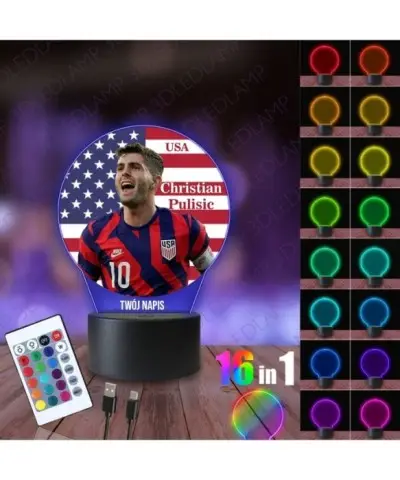 Lampka Nocna 3D LED LAMP z Nadrukiem Mundial USA