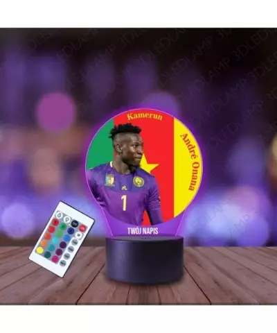 Lampka Nocna 3D LED LAMP z Nadrukiem Mundial Kamerun