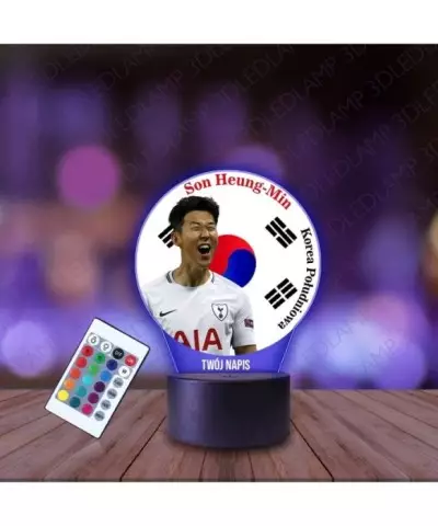 Lampka Nocna 3D LED LAMP z Nadrukiem Mundial Korea