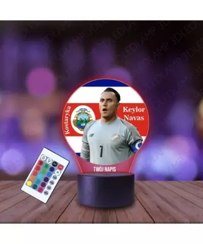 Lampka Nocna 3D LED LAMP z Nadrukiem Mundial Kostaryka