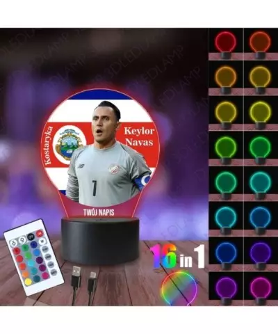 Lampka Nocna 3D LED LAMP z Nadrukiem Mundial Kostaryka