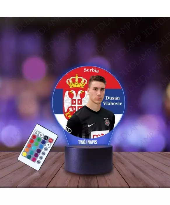 Lampka Nocna 3D LED LAMP z Nadrukiem Mundial Serbia