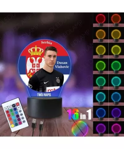 Lampka Nocna 3D LED LAMP z Nadrukiem Mundial Serbia