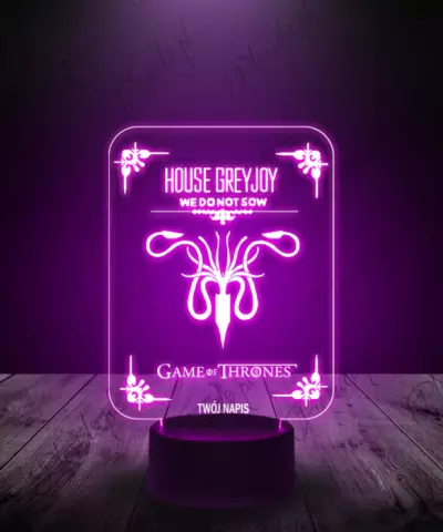 Lampka LED 3D Plexido Gra o Tron House Greyjoy - 1