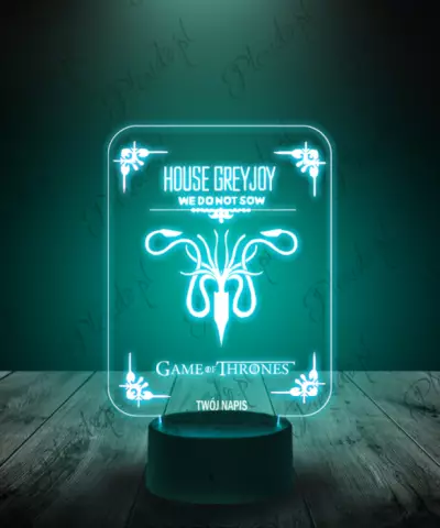 Lampka LED 3D Plexido Gra o Tron House Greyjoy - 2
