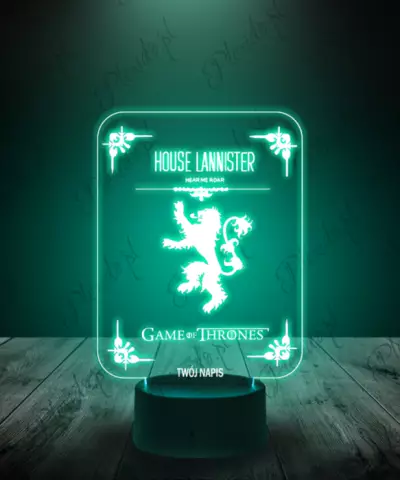 Lampka LED 3D Plexido Gra o Tron House Lannister - 2