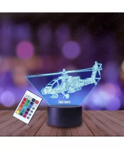 Lampka Nocna 3D LED LAMP Helikopter