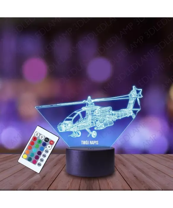 Lampka Nocna 3D LED LAMP Helikopter