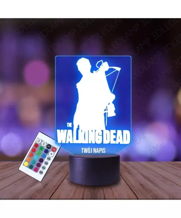 Lampka Nocna 3D LED LAMP Daryl The Walking Dead