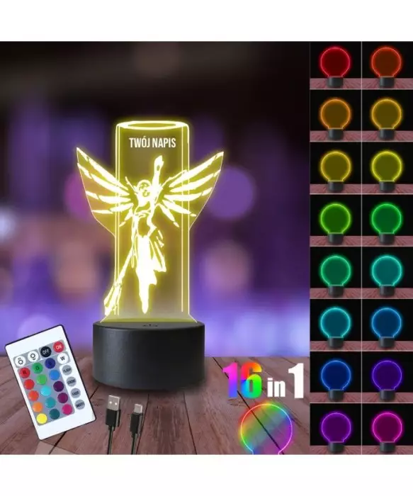 Lampka Nocna 3D LED LAMP Overwatch Mercy