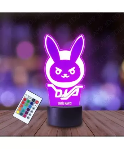 Lampka Nocna 3D LED LAMP Królik Overwatch