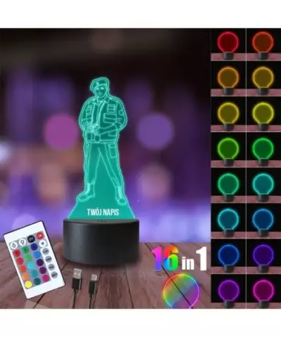 Lampka Nocna 3D LED LAMP Żołnierz Zwiadowca