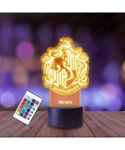Lampka Nocna 3D LED LAMP Harry Potter Hogwart Hafflepuff