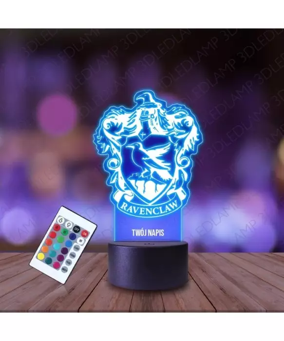 Lampka Nocna 3D LED LAMP Harry Potter Hogwart Ravenclaw