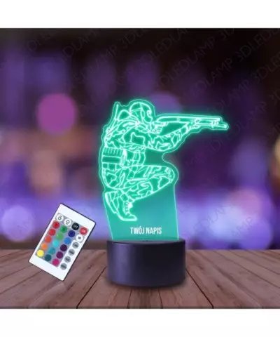 Lampka Nocna 3D LED LAMP Żołnierz Wojsko