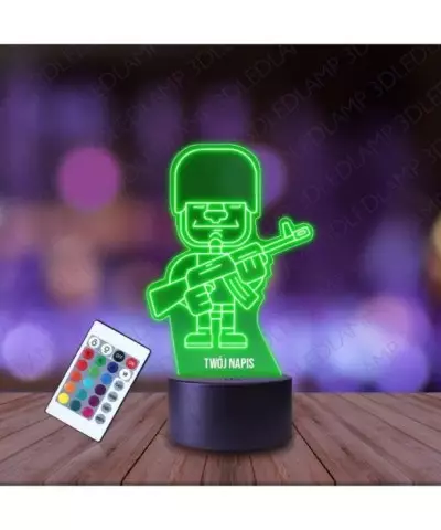 Lampka Nocna 3D LED LAMP Żołnierz Armia