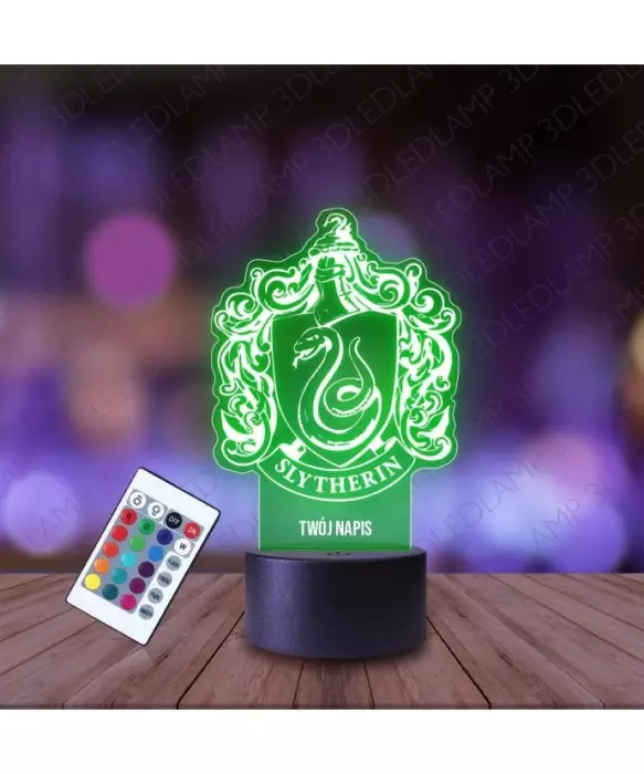 Lampka Nocna 3D LED LAMP Harry Potter Hogwart Slytherin