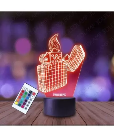 Lampka Nocna 3D LED LAMP Zapalniczka