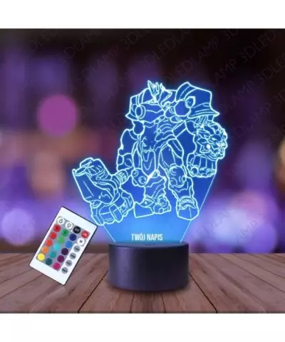Lampka Nocna 3D LED LAMP Overwatch Reinhardt