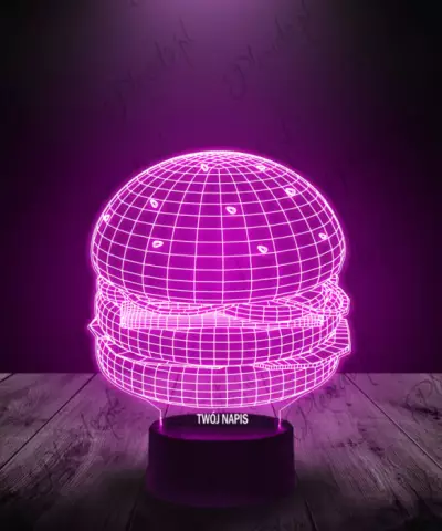Lampka LED 3D Plexido Burger - 3