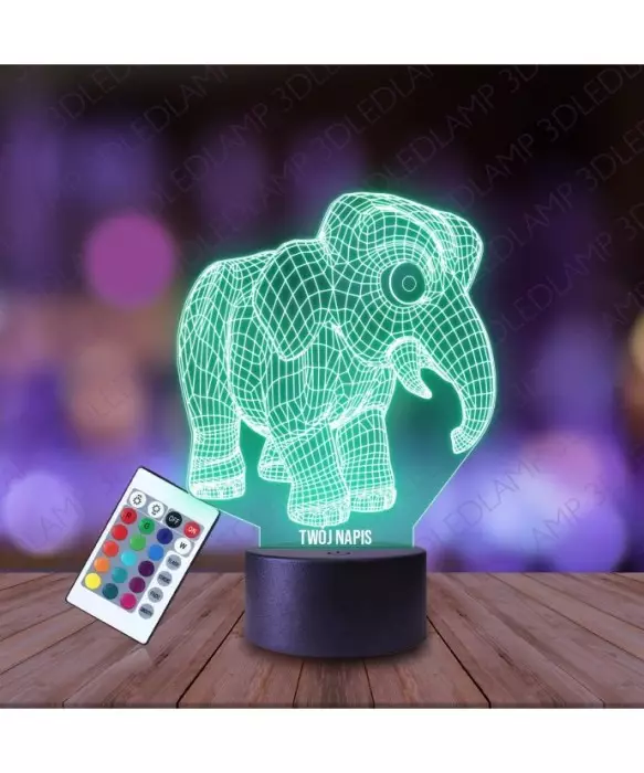 Lampka Nocna 3D LED LAMP Słoń Słonik