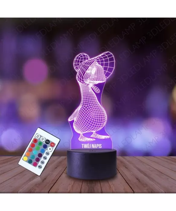 Lampka Nocna 3D LED LAMP Kaczka Dziwaczka