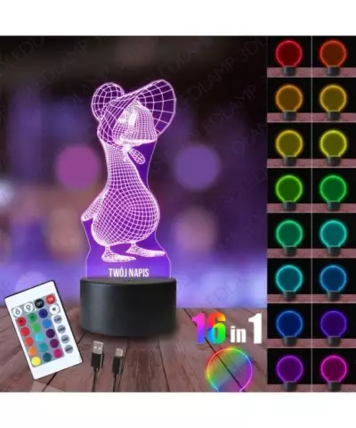 Lampka Nocna 3D LED LAMP Kaczka Dziwaczka