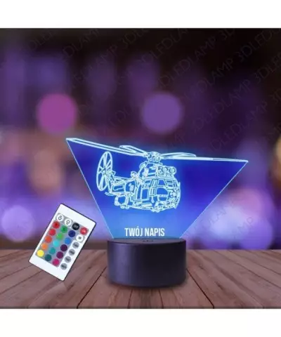 Lampka Nocna 3D LED LAMP Helikopter Puma