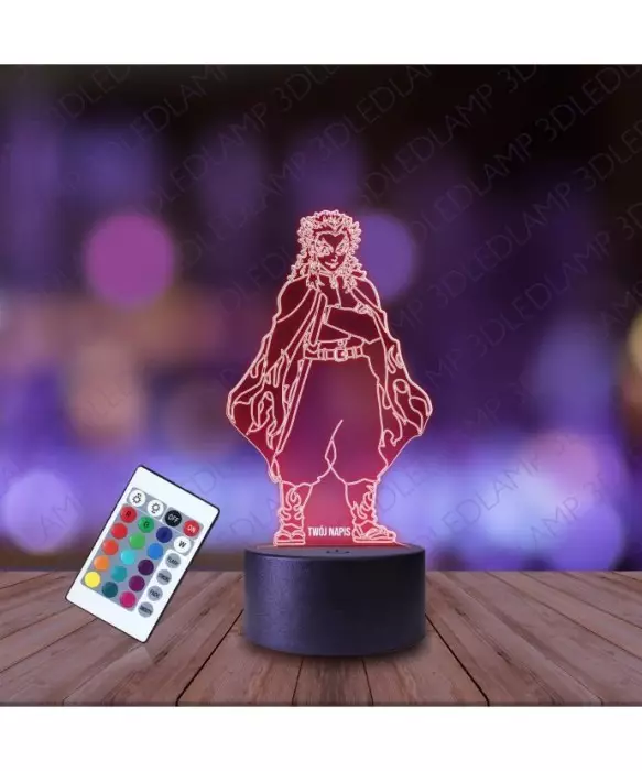 Lampka Nocna 3D LED LAMP Demon Slayer Rengoku Kyojuro