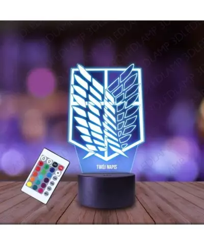 Lampka Nocna 3D LED LAMP Attack on Titan Herb Korpus