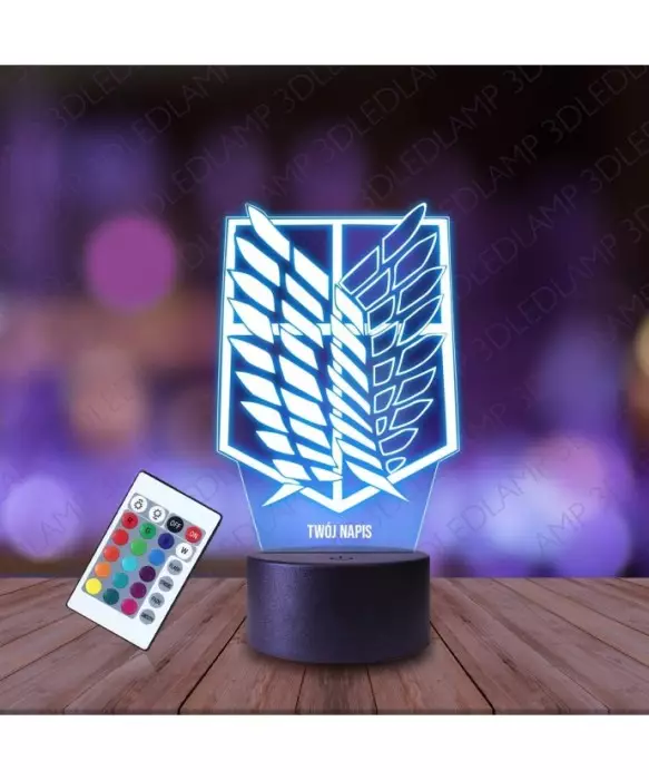 Lampka Nocna 3D LED LAMP Attack on Titan Herb Korpus