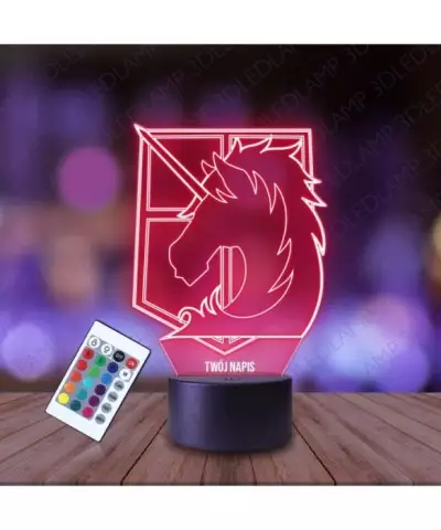 Lampka Nocna 3D LED LAMP Attack on Titan Herb Koń