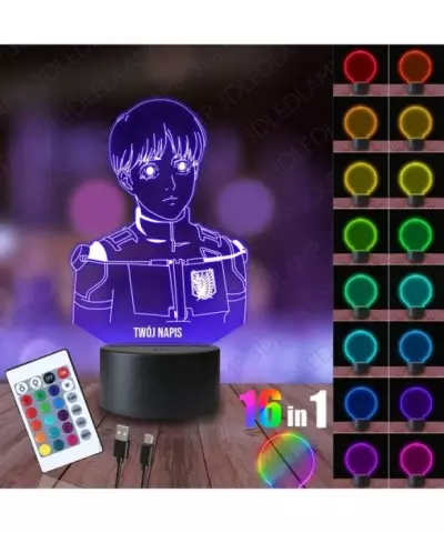 Lampka Nocna 3D LED LAMP Attack on Titan Alert