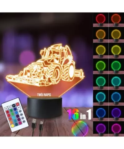 Lampka Nocna 3D LED LAMP Kombajn