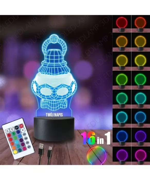 Lampka Nocna 3D LED LAMP Magiczna Lampa Dżin