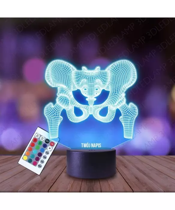 Lampka Nocna 3D LED LAMP Miednica Kości