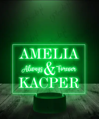 Lampka LED 3D Plexido Prezent na Walentynki Napisy - 2