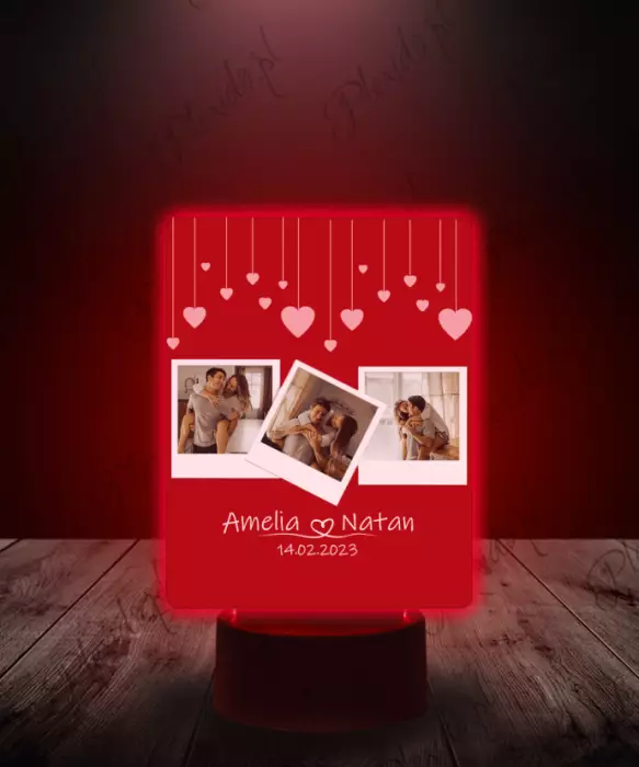 lampka_led_3d_plexido_prezent_na_walentynki_kolaż_zdjęć