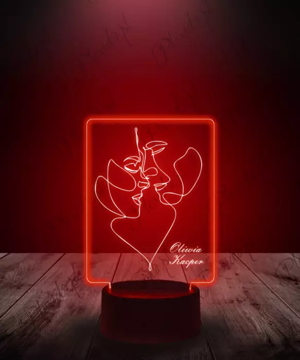 lampka_led_3d_plexido_prezent_na_walentynki_lineart_pocałunek